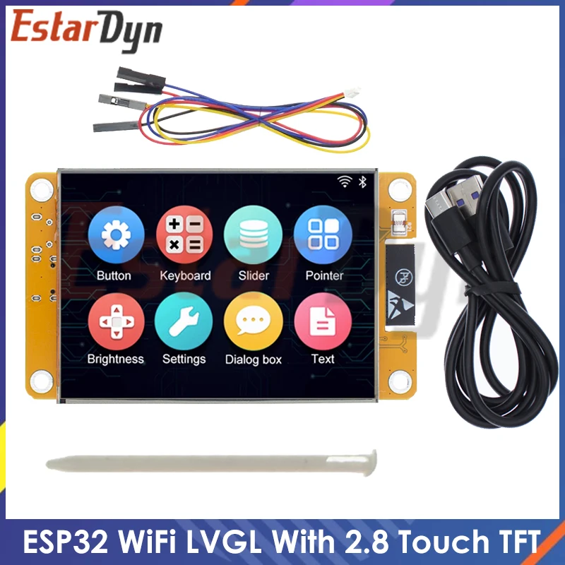 ESP32 LVGL WLAN- und Bluetooth-Entwicklungsboard 2,8 Zoll 240*320 Smart Display Bildschirm 2,8-Zoll LCD TFT