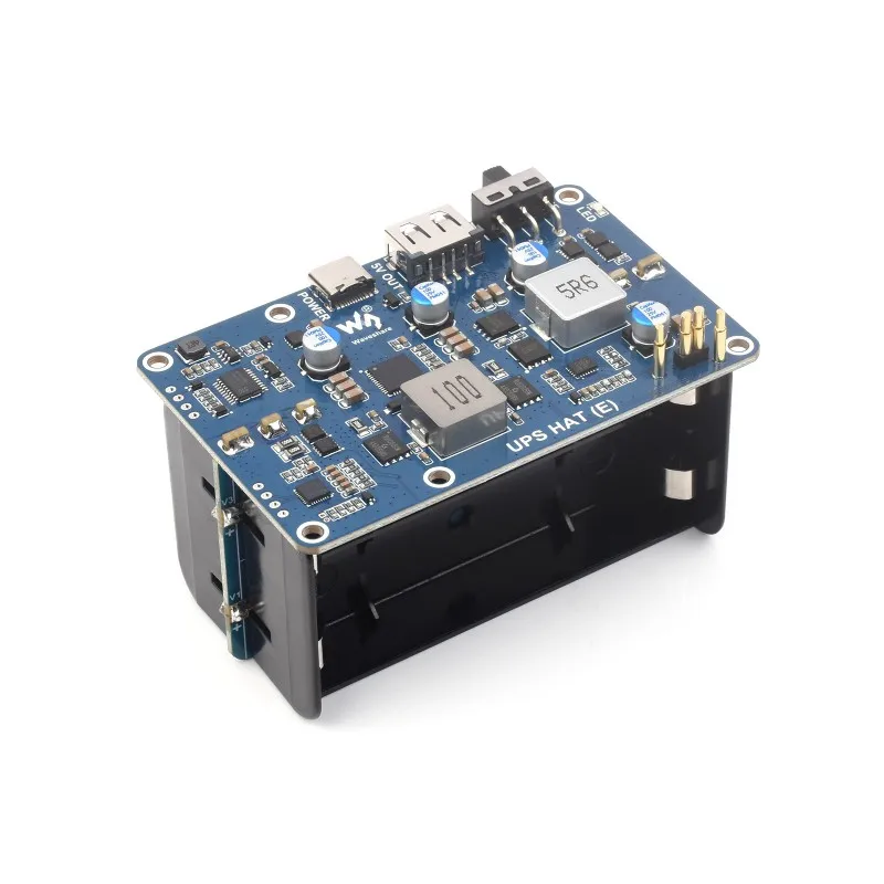 UPS HAT (E) für Raspberry Pi, unterstützt 4× 21700 Li-Batterien (NICHT im Lieferumfang enthalten)