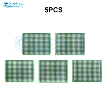 PCB Board Prototyp Kit Grün Doppelseitige Universal Leiterplatten 7x9cm Doppel verzinnt Bord DIY Kit (5 Stück)