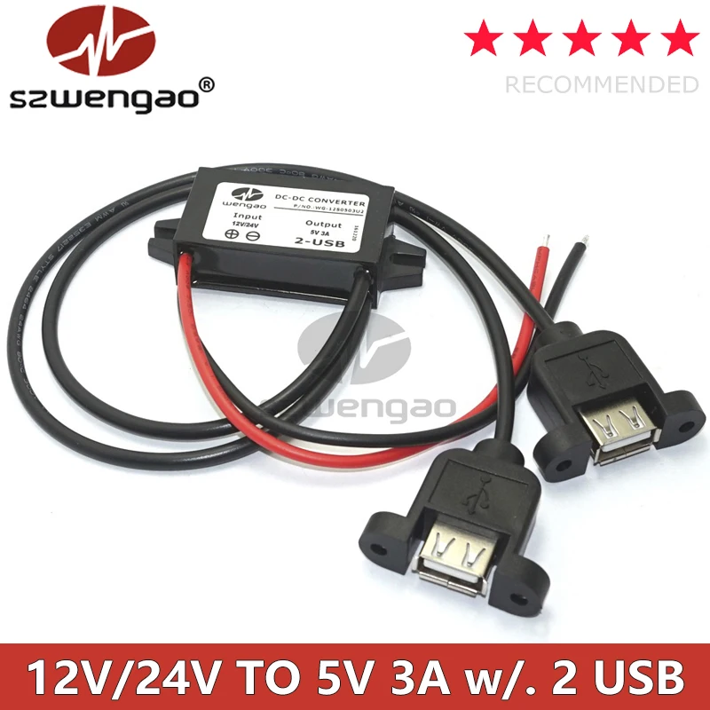 DC-DC 12V 24V auf 5V 3A 15W Auto-Stromrichter Typ-C USB Step Down – Bild 4