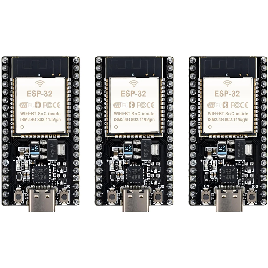 ESP32-DevKitC-32 Entwicklungsboard-Module (ESP-32D, ESP-32 CP2012 USB-C mit 38 Pins), Unterstützt