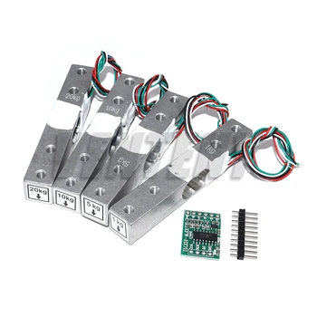 HX711 Wägezelle 1 kg 2 kg 5 kg 10 kg 20 kg AD-Modul Gewichtssensor Elektronische Waage Aluminiumlegierung