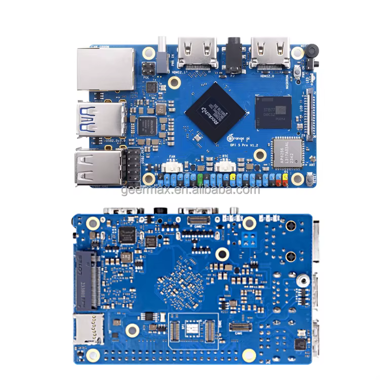 Orange Pi 5 Pro 4 GB 8 GB 16 GB RAM Entwicklungsboards LED-LÜFTER RTC 89 mm x 56 mm x 1,6 mm