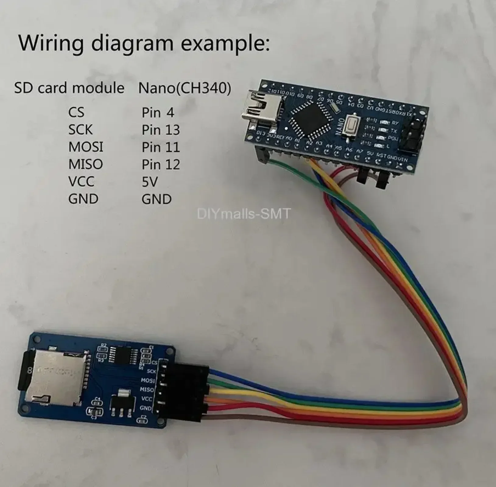 Micro SD Karte Modul Mit 40P Dupont Kabel für Arduino ESP32 (5 Stück) – Bild 5