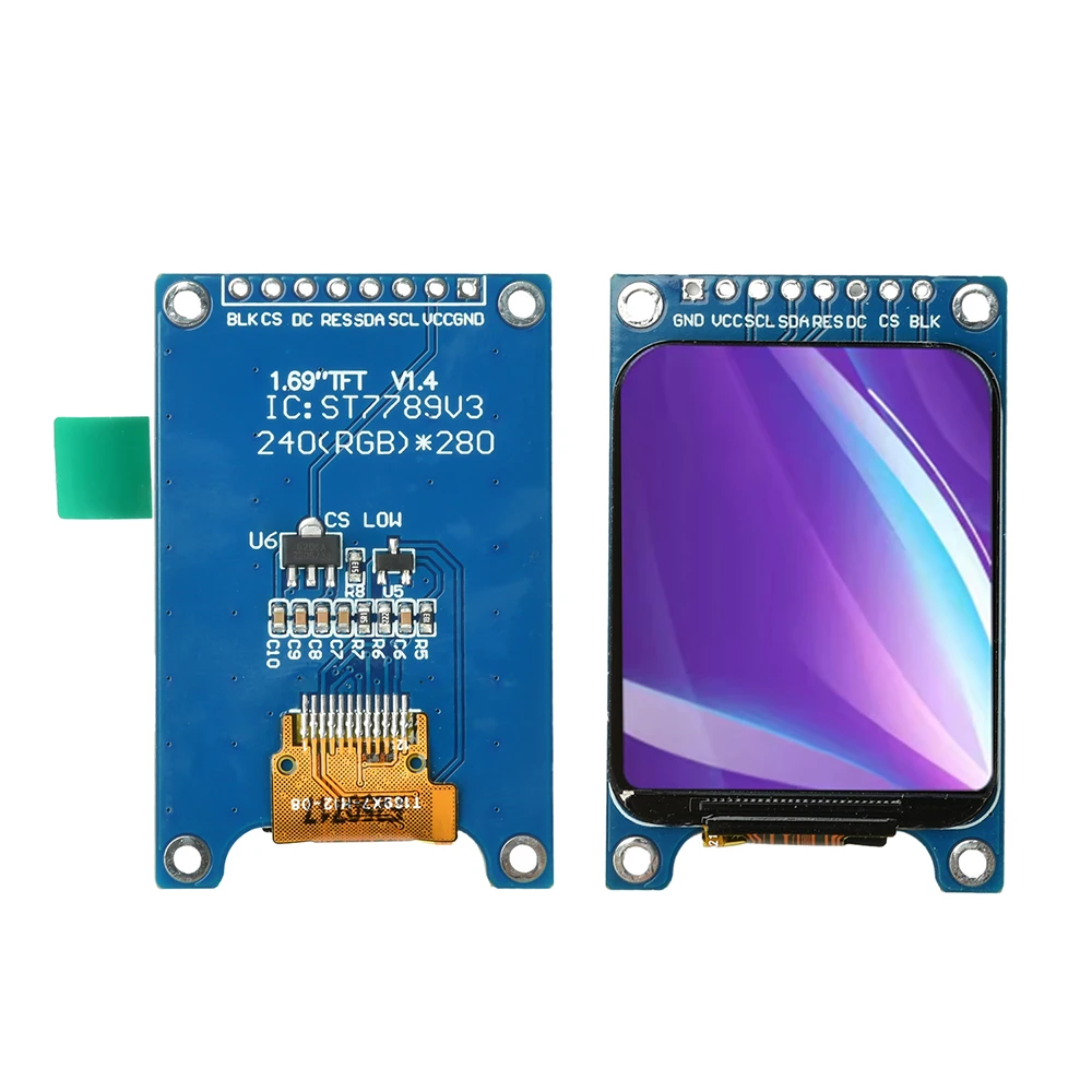 1,69-Zoll-TFT-LCD-Display, LCD mit abgerundeten Ecken, 8-poliges – Bild 2