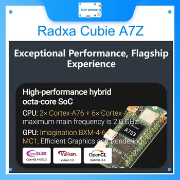 Radxa Cubie A7Z-Platine mit Allwinner Octa-Core-CPU, Dual-Screen-Display und integriertem RISC-V-Co-Controller