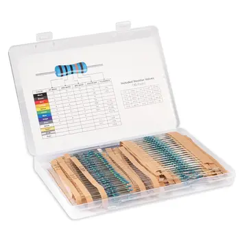 Widerstandsset 1/4 W +-1 % Premium-Metallschichtwiderstände-Sortimentsset, 25 Werte (1000 Stück)