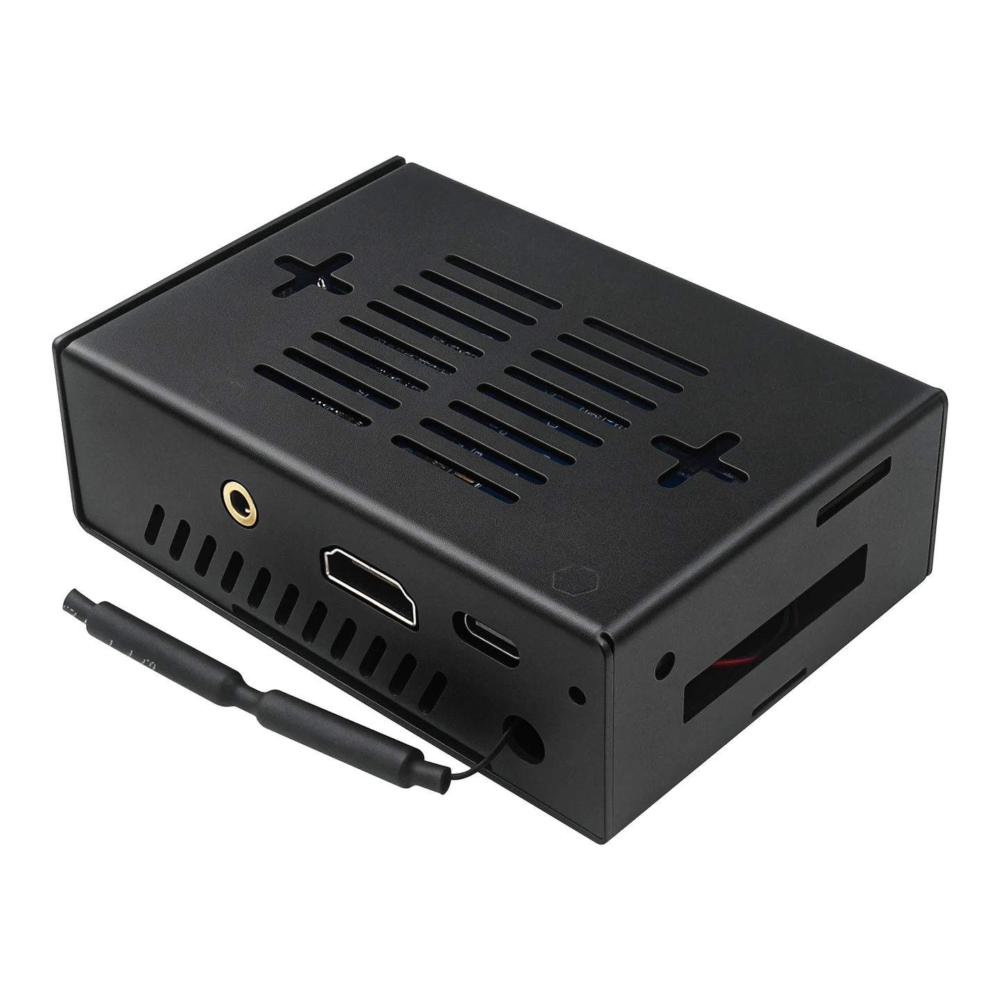 Orange Pi 4 Pro Metallgehäuse Schwarze Schutzbox mit Kühlventilator – Bild 3