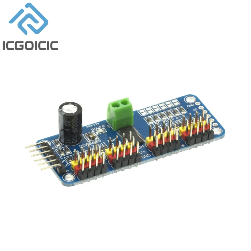 PCA9685 Roboter Controller IIC Schnittstelle 16 Kanal 12-Bit PWM Servo – Bild 5