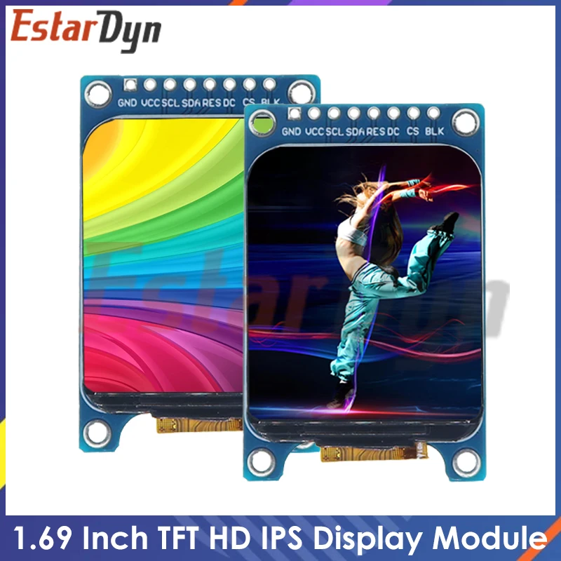 1,69 TFT LCD IPS Farbdisplay Modul 1,69" ST7789 Controller Treiberplatine SPI Schnittstelle 240*280 240x280