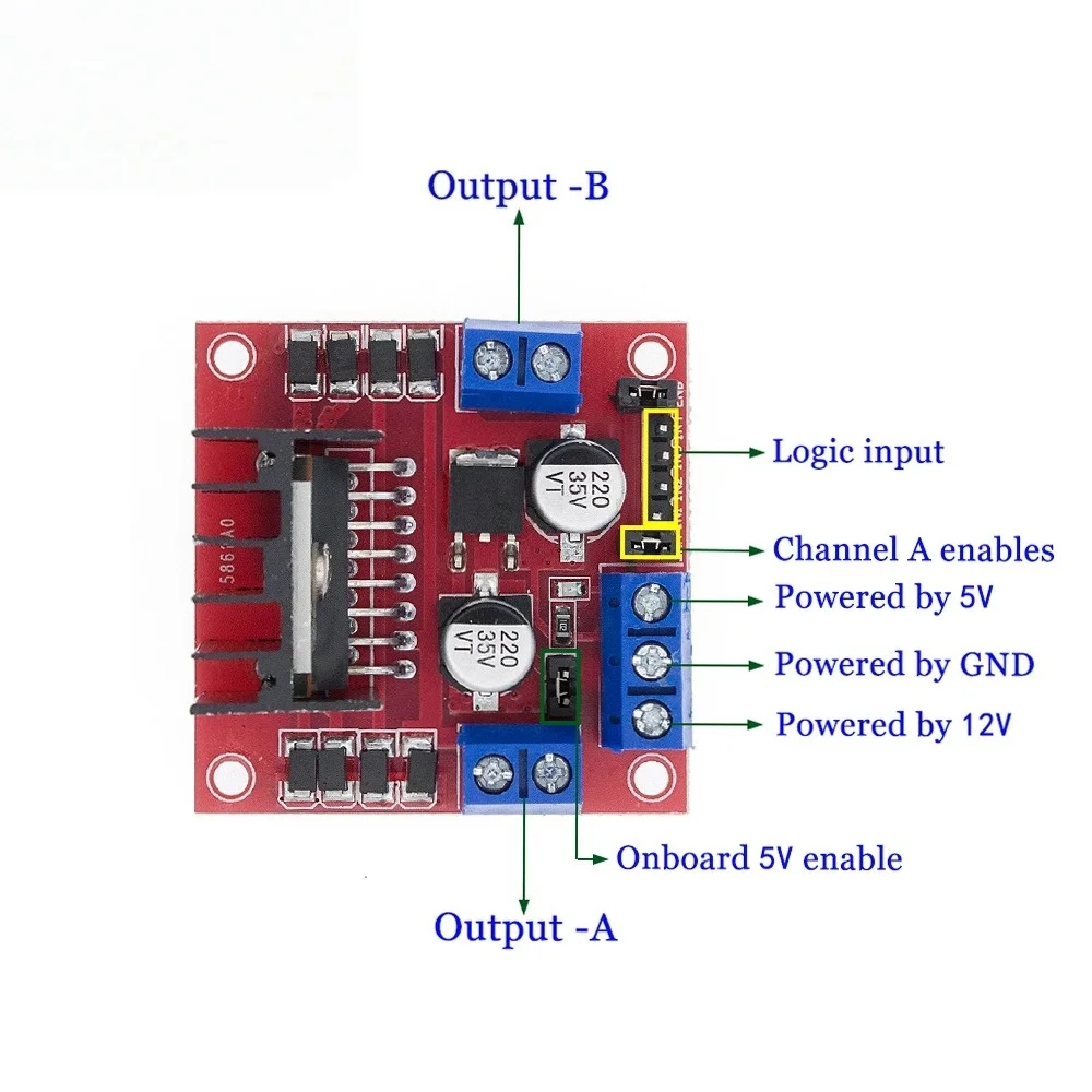 L298N Treiberplatinen-Modul L298N Schrittmotor Smart Car Roboter – Bild 2