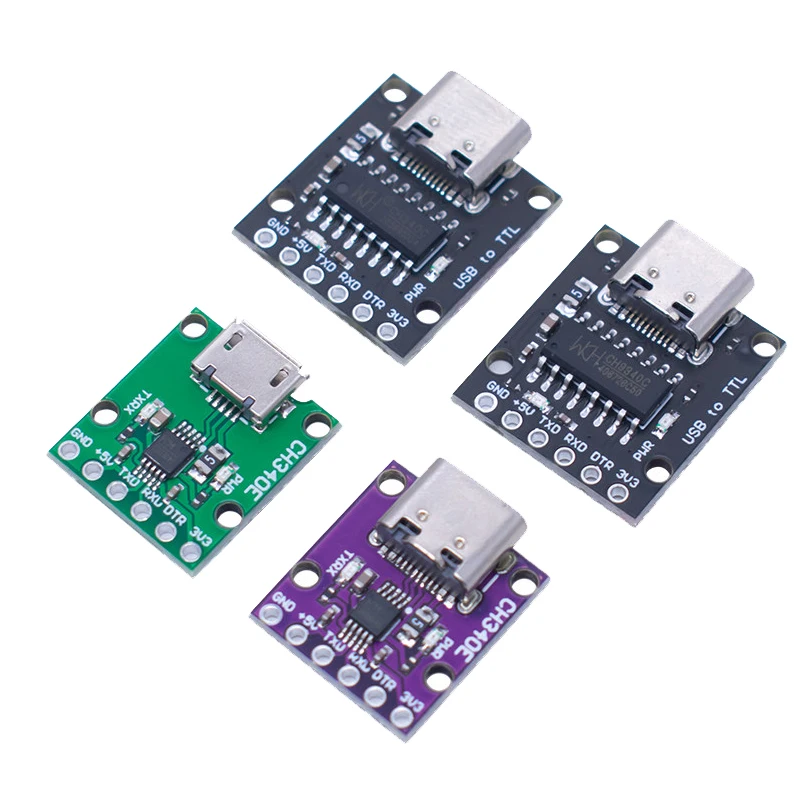 CH340E USB-zu-TTL-Seriell-Adaptermodul Typ-C/Micro-USB Optional – Bild 4