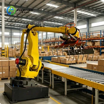 Intelligenter Roboterarm für Palettierung, der die Reihenfolge der Platzierung großer Industrieanlagen