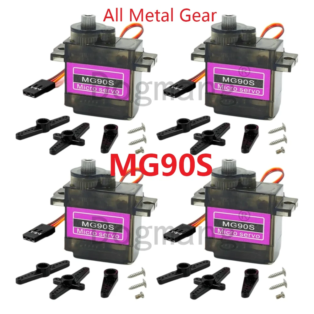 Mg90s Micro Servo mit Vollmetallgetriebe 9g Upgrade Sg90 Servomotor für RC-Fahrzeuge, Flugzeuge, Arduino DIY