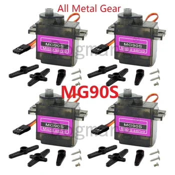 Mg90s Micro Servo mit Vollmetallgetriebe 9g Upgrade Sg90 Servomotor für RC-Fahrzeuge, Flugzeuge, Arduino DIY