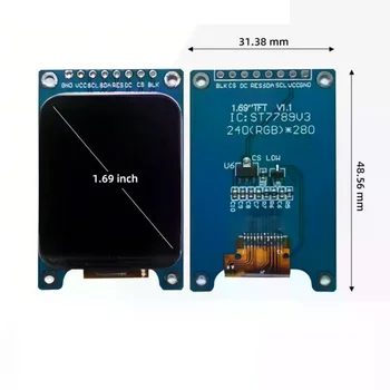 1,69 Zoll TFT LCD IPS Farbdisplay-Modul 1,69" ST7789 Controller-Treiberplatine SPI-Schnittstelle 240*280