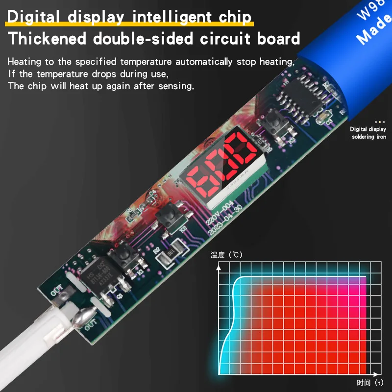 100-200W Hochleistungs-Digital-Display-Lötkolben mit Einstellbarer – Bild 5