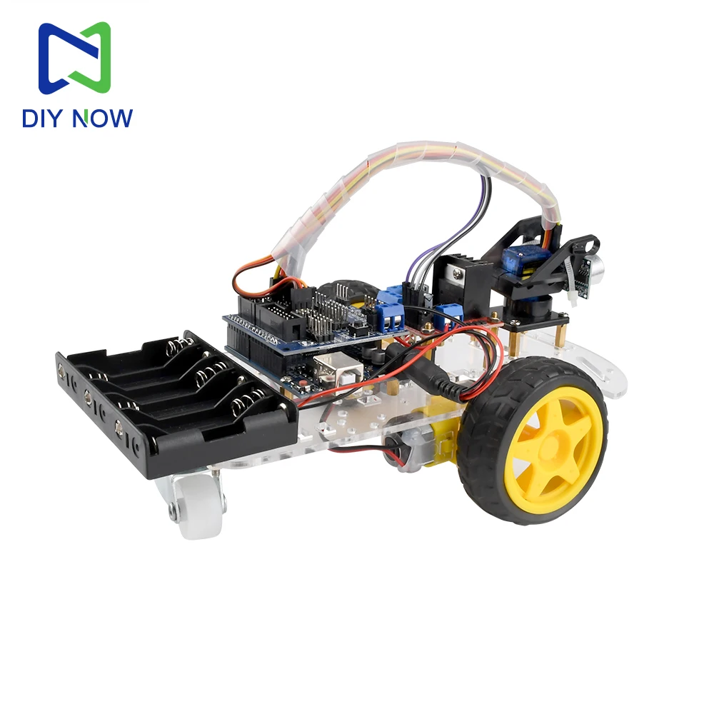 Ultraschall-Hindernisvermeidungs-Auto Smart Car DIY-Kit – Bild 4