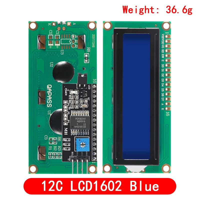 Lcd modul blau grün bildschirm iic/i2c 1602 für arduino 1602 lcd uno – Bild 4