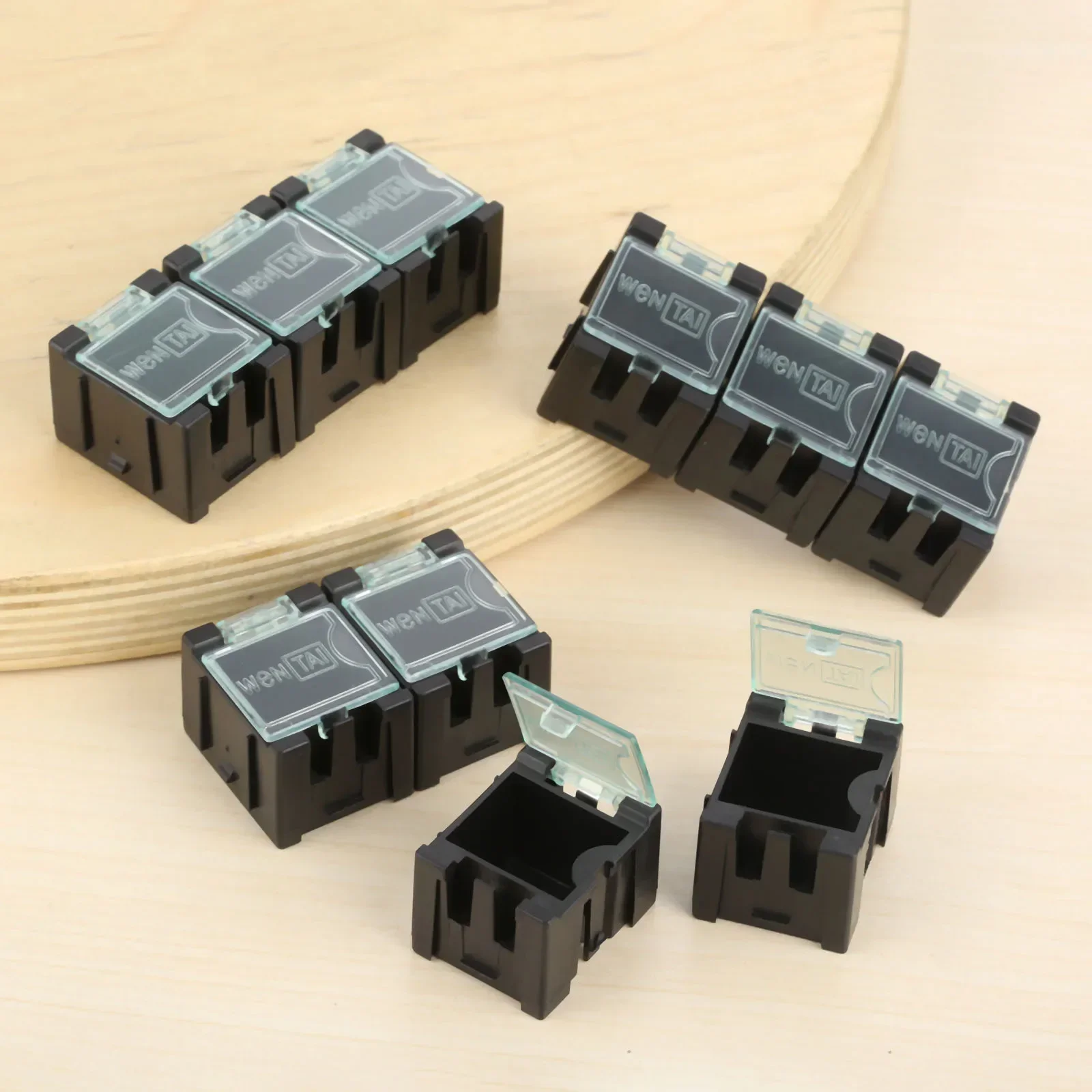 Anti-statische Komponenten Boxen Teile Fall ESD Lagerung Werkzeug Box Mini Elektronische Komponente (10 Stück)