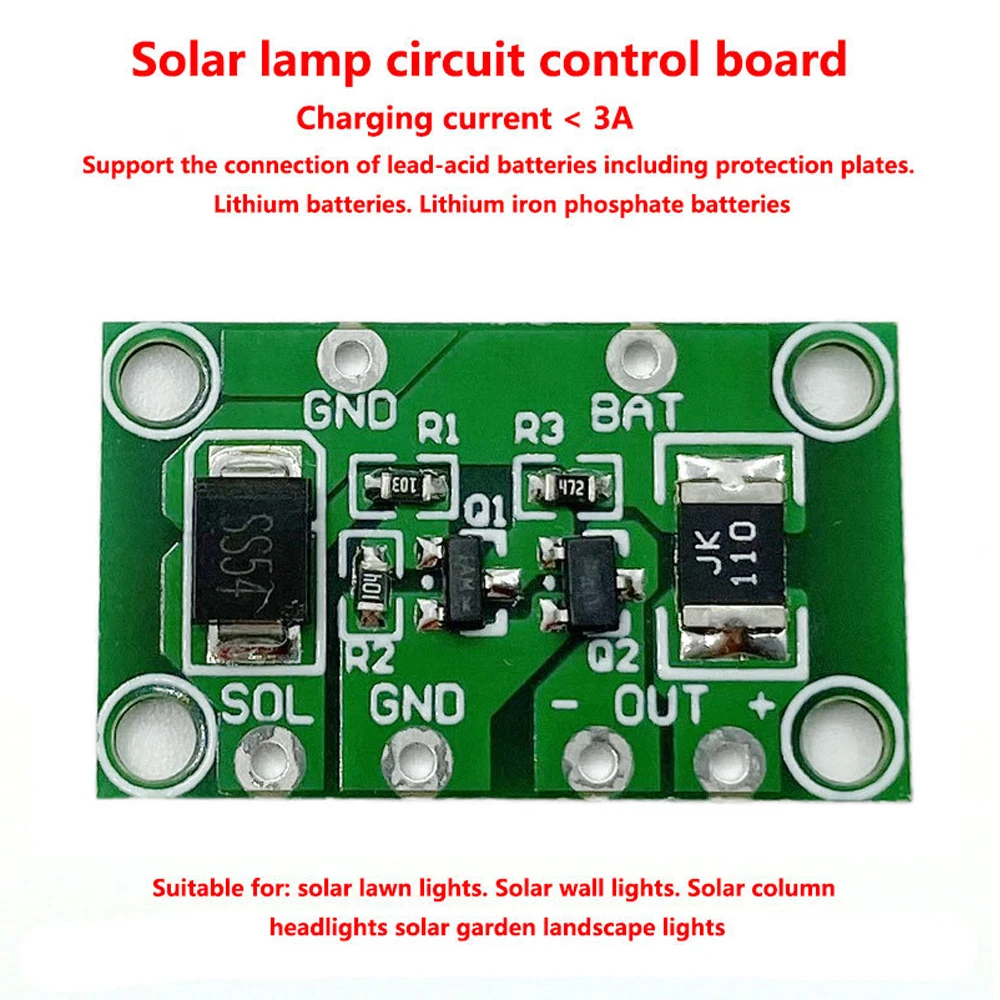Automatische Solar Panel Batterie Ladegerät Board Nachtlicht LED Lampe – Bild 2