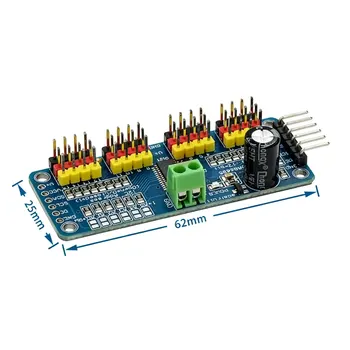 PCA9685PW 16-Kanal 12-Bit PWM Servo Shield Treiber I2C Schnittstelle PCA9685 Modul