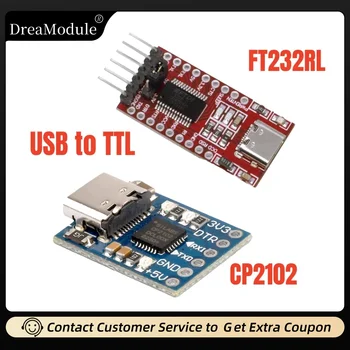 FT232RL FTDI Typ-C zu TTL Seriell Konverter Adapter Modul 3,3 V 5,5 V CP2102 Breakout Mini USB zu TTL Adapter