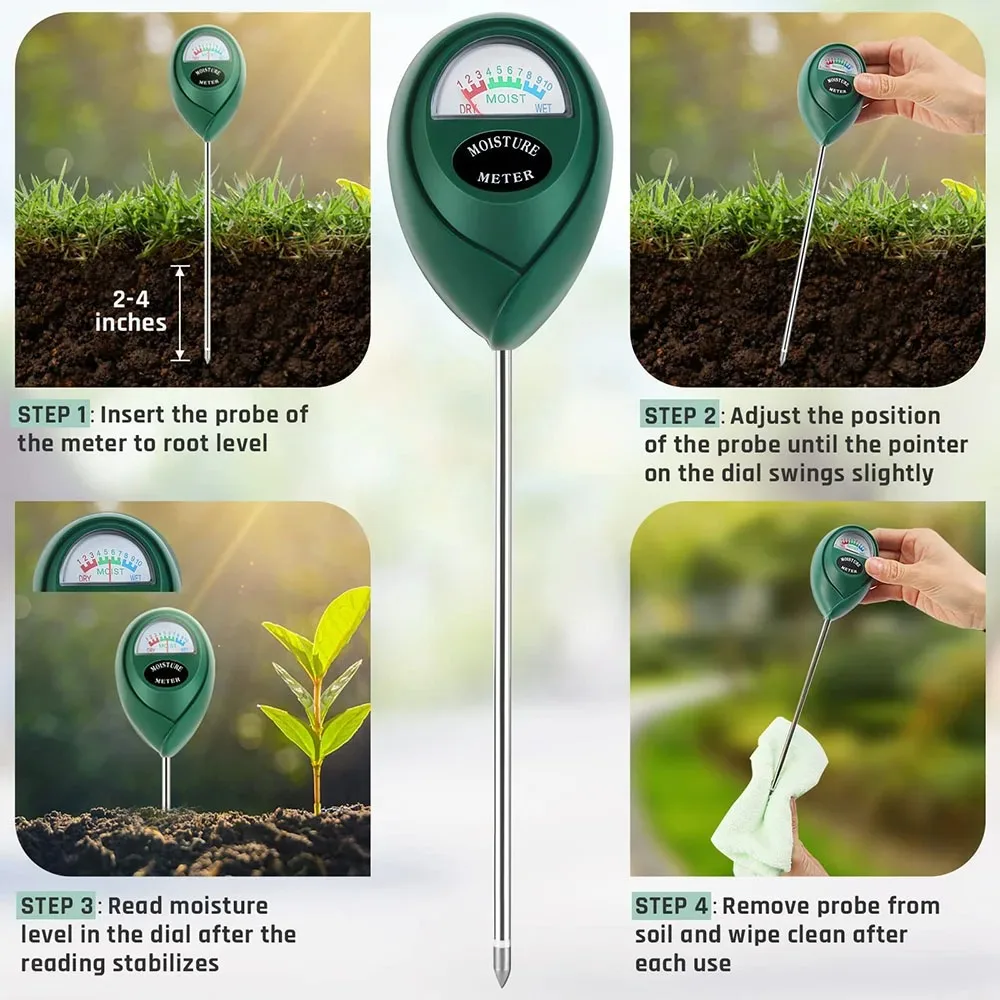 Bodenfeuchtemessgerät, Boden-Hygrometer-Sensor für Gartenarbeit – Bild 3