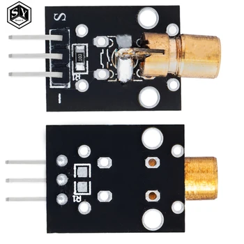 KY-008 650nm Lasersensor-Modul 6mm 5V 5mW Rote Laserpunkt-Diode mit Kupferkopf für Arduino DIY-Kit