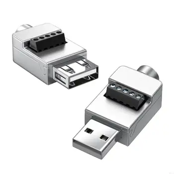 USB-Klemmenblock-Adapter, USB 2.0-Stecker, Stecker, Modul, lötfreie Schraube, Ersatz für die Übertragung