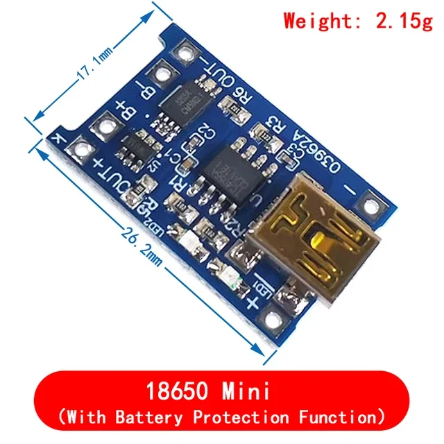 TP4056 5 V 1 A Typ-C USB 18650 Lithium-Batterie-Ladeplatine – Bild 5