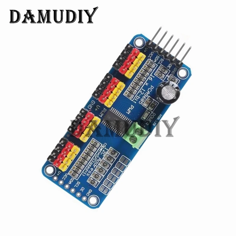 PCA9685 16-Kanal 12-Bit-PWM-Servomotortreiber I2C-Modul Roboter – Bild 4