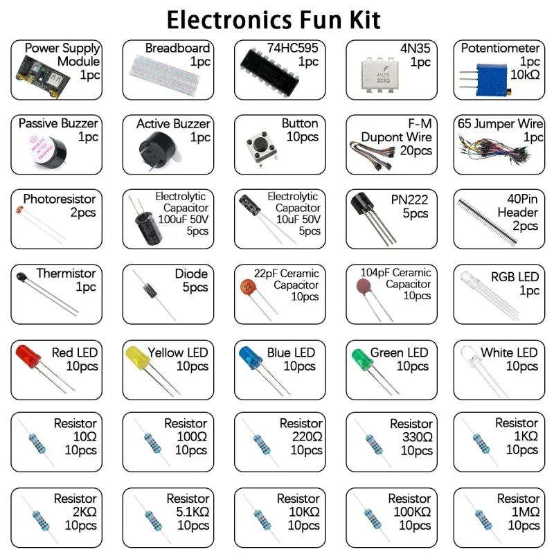 830-Punkt lötfreies Breadboard-Kit für UNO R3, Elektronik-Komponenten – Bild 3
