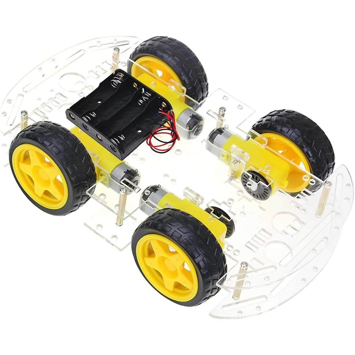 4WD 2-lagiges Smart Robot Car Chassis Kit mit Speed Encoder Batterie – Bild 2