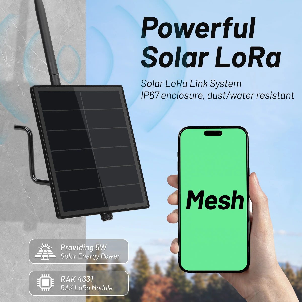D5L Outdoor Solarbetriebener Lora-Knoten-Repeater mit Eingebauter – Bild 2