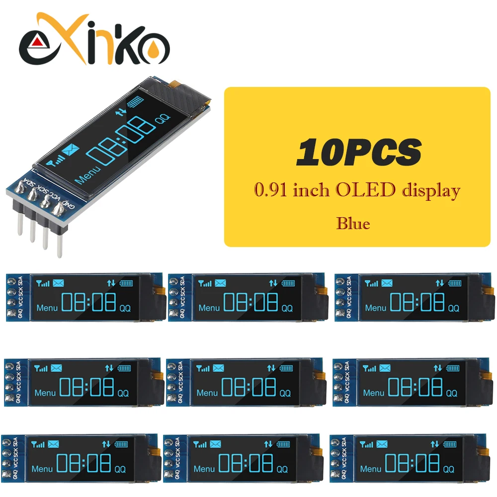 0,91 Zoll OLED-Display-Modul Weiß/Blau OLED 128X32 LCD LED-Display – Bild 3