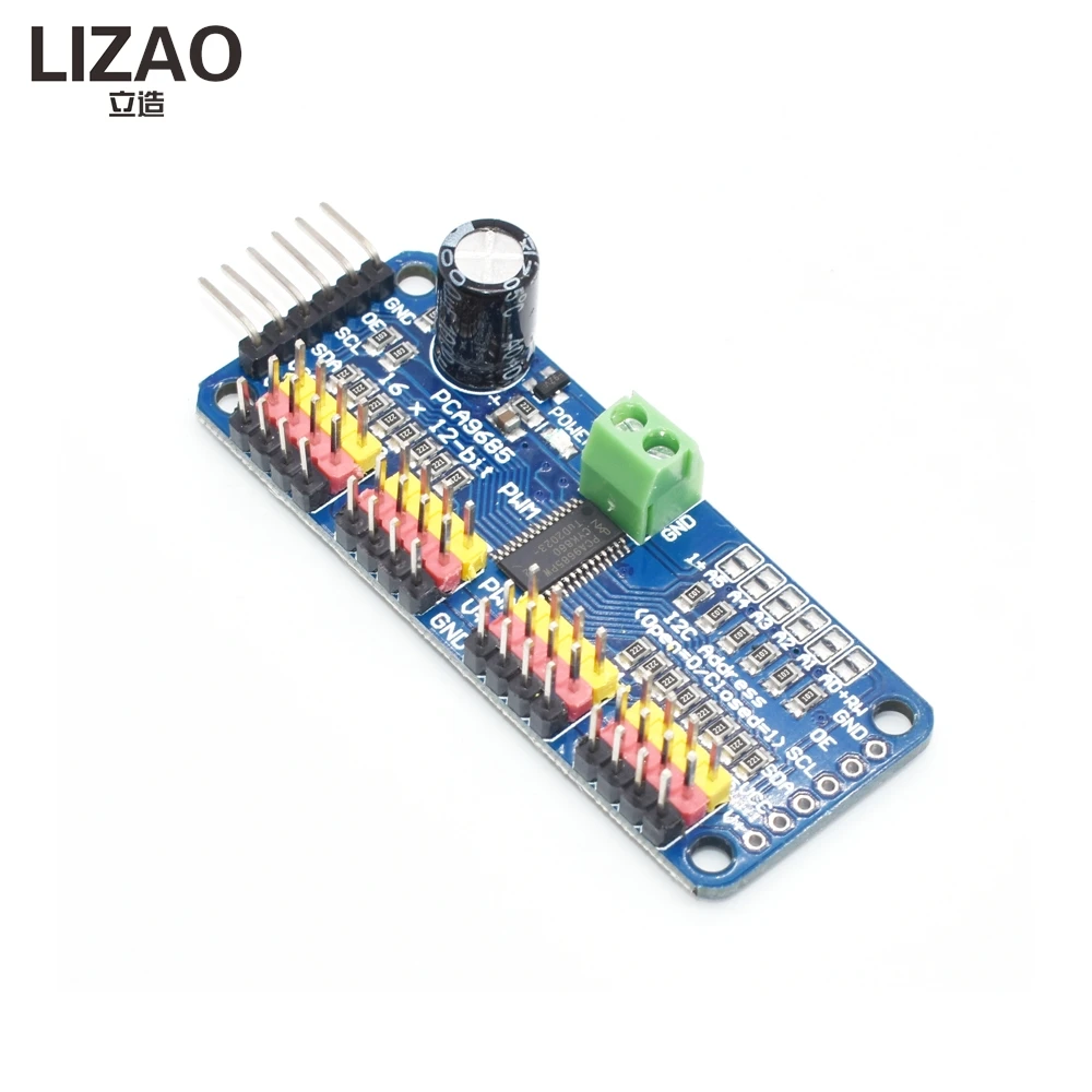 LIZAO PCA9685 16-Kanal PWM Servo-Treiberplatine, 12-Bit I2C – Bild 5