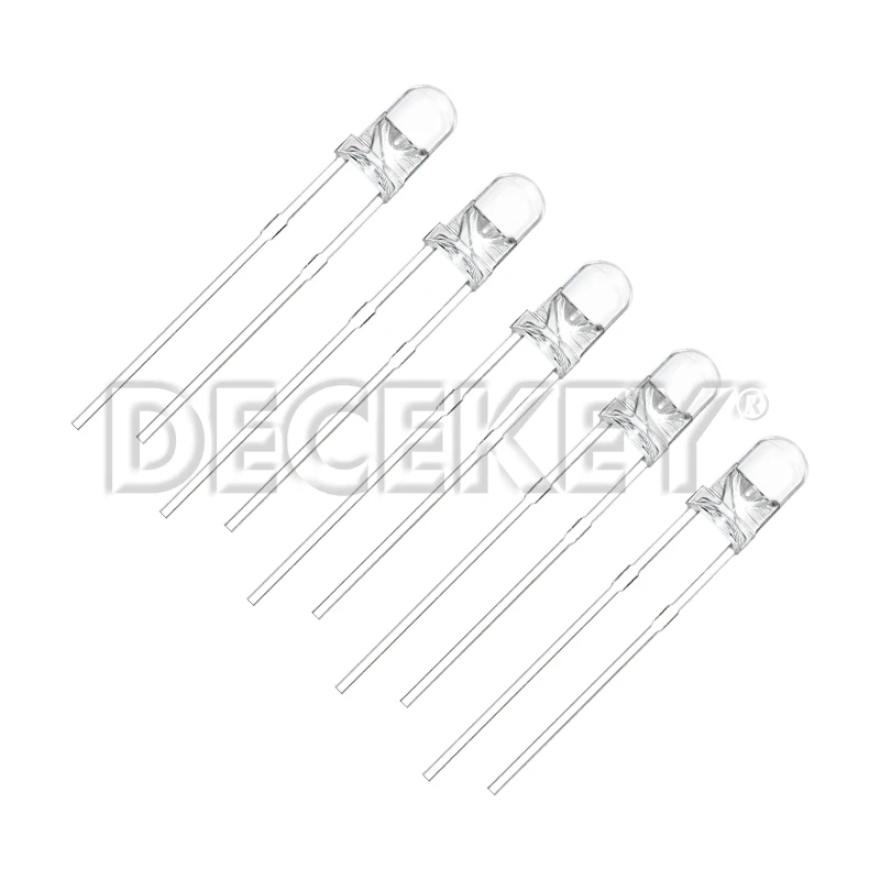 3mm LED-Dioden Ultra Hell Warmweiß Rot Grün Blau Lila Gelb (100 Stück) – Bild 4