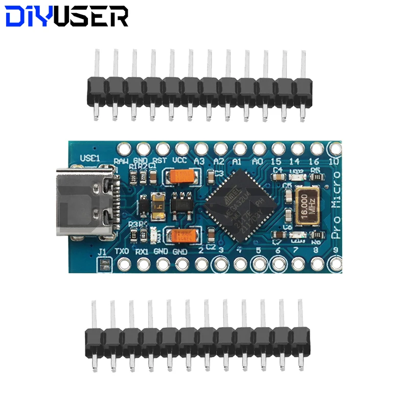 MICRO/MINI/TYPE-C USB ATMEGA32U4 Modul 5V 16MHz Board ATMEGA32U4-AU/MU – Bild 4