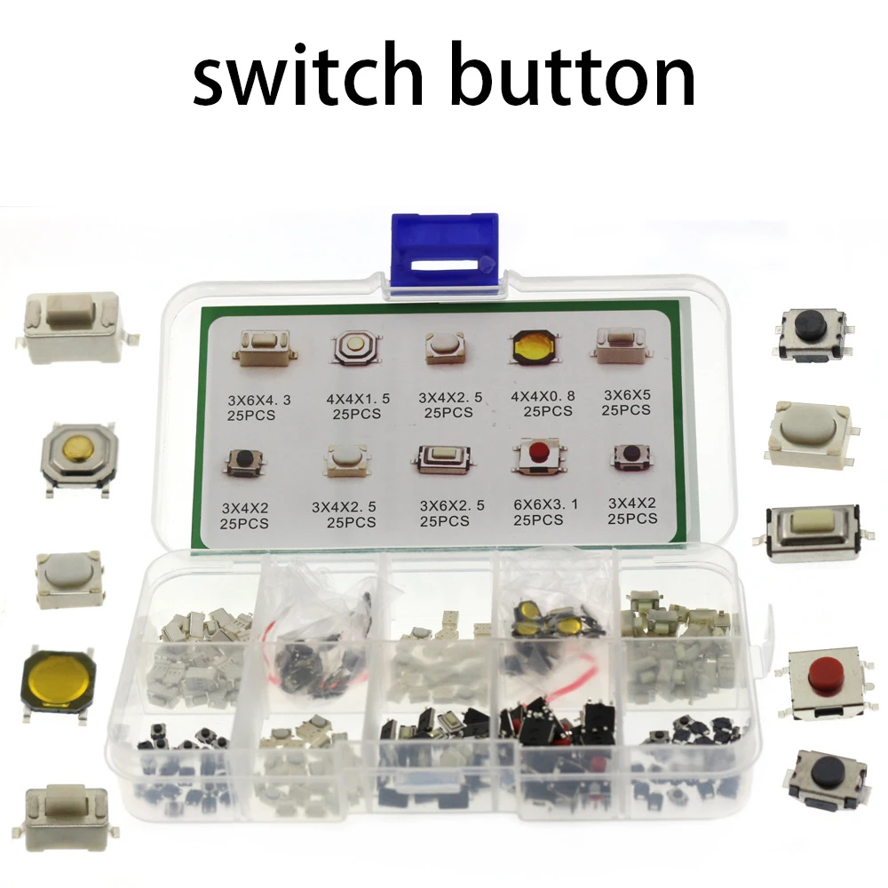 Schachtel 10 Modell SMD Tactile Push Button Switch Kit (250 Stück) – Bild 3