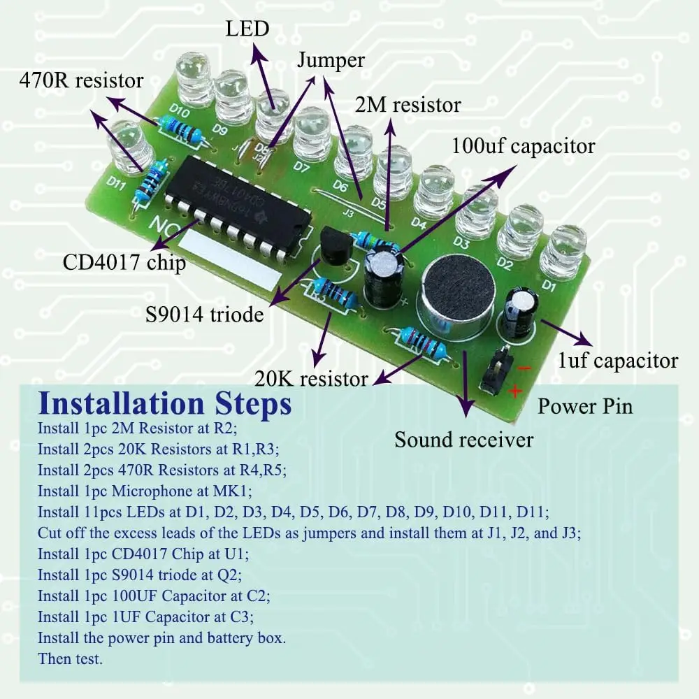 Lötübungsset Lernen Sie Lötsets DIY Elektronisches Lötprojekt – Bild 4