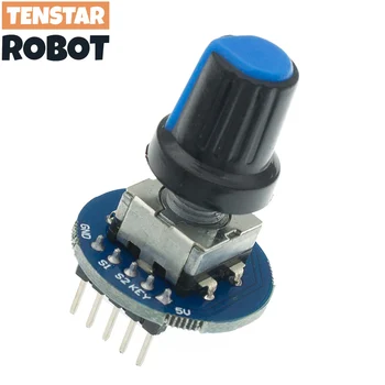 Rotary Encoder Modul für Arduino Brick Sensor Entwicklung Runde Audio Rotierenden Potentiometer Knopf Kappe