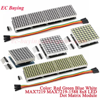 MAX7219 1588 Dot-Matrix-LED-Digitalanzeige 4-in-1 8x8 Dot-Matrix-Modul Display Rot Grün Weiß Blau Farbe