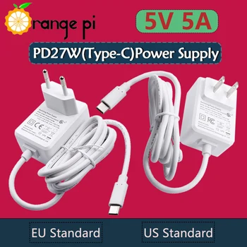 Orange Pi 5V5A Typ-C EU/US-Netzteil für Orange Pi 5 Pro/Plus/Ultra, Netzteil-Ladegerät