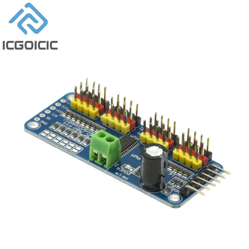 PCA9685 Roboter Controller IIC Schnittstelle 16 Kanal 12-Bit PWM Servo – Bild 4