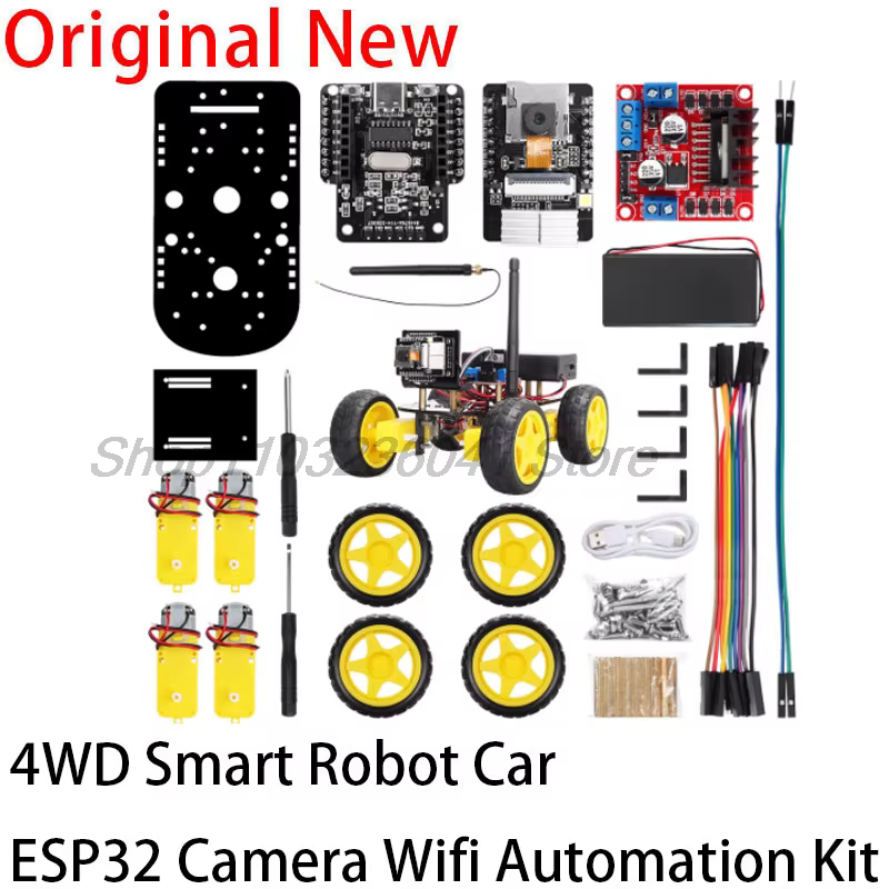 4WD Smart Robot Car ESP32 Kamera Wifi Automation Kit für Arduino Programmierung ESP Robot mit Antenne Lernen