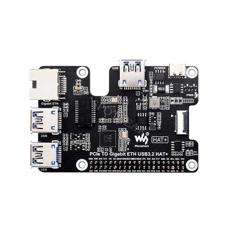 Raspberry Pi 5 PCIE zu Gigabit Eth USB 3,2 Hut USB Hub für Raspberry – Bild 4