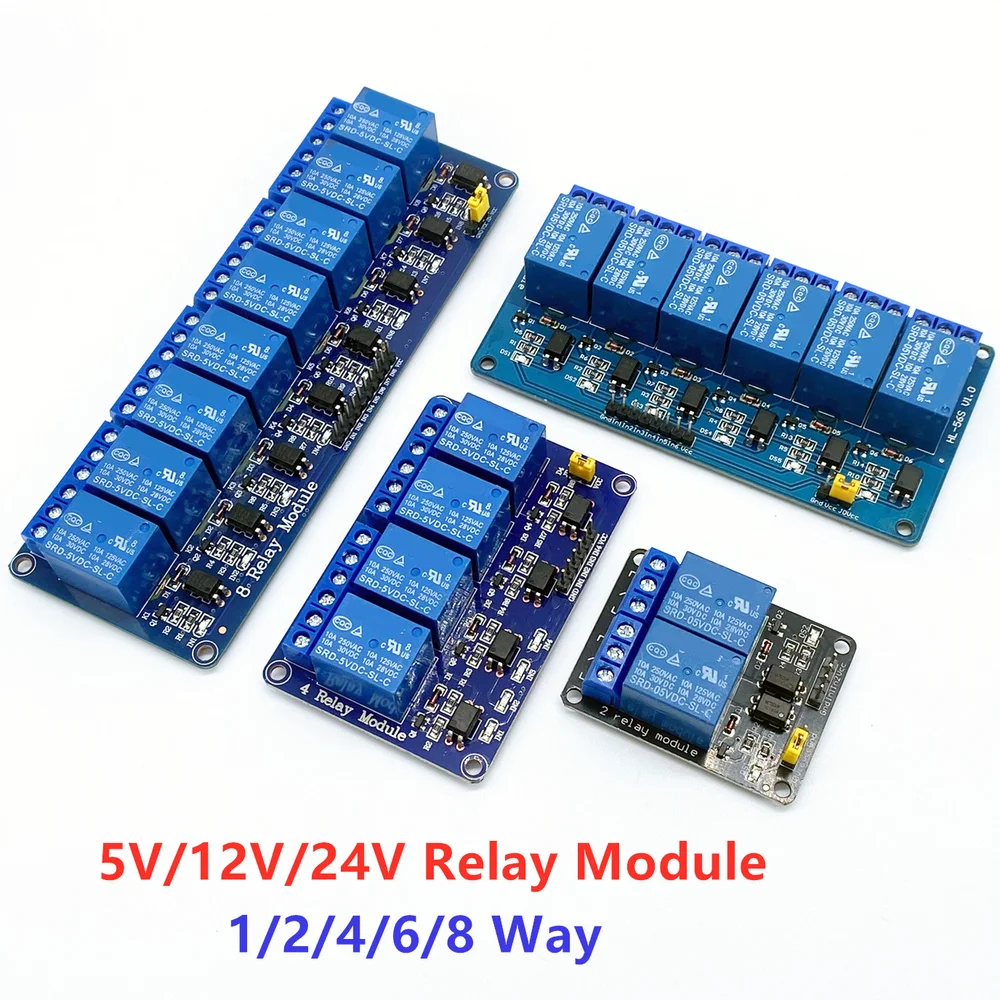 5V 12V1 2 4 6 8 Kanal Relaismodul mit Optokoppler Relaisausgang 1 2 4 6 8 Weg Relaismodul für Arduino