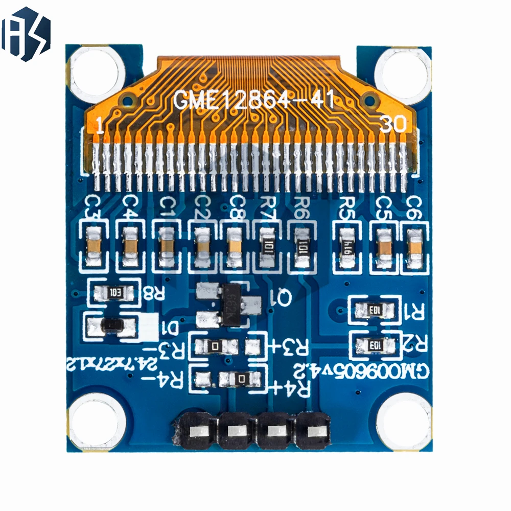 ‌ 0,96 Zoll I2C SSD1306 OLED-Anzeigemodul - 128 x 64 zweifarbiger – Bild 3