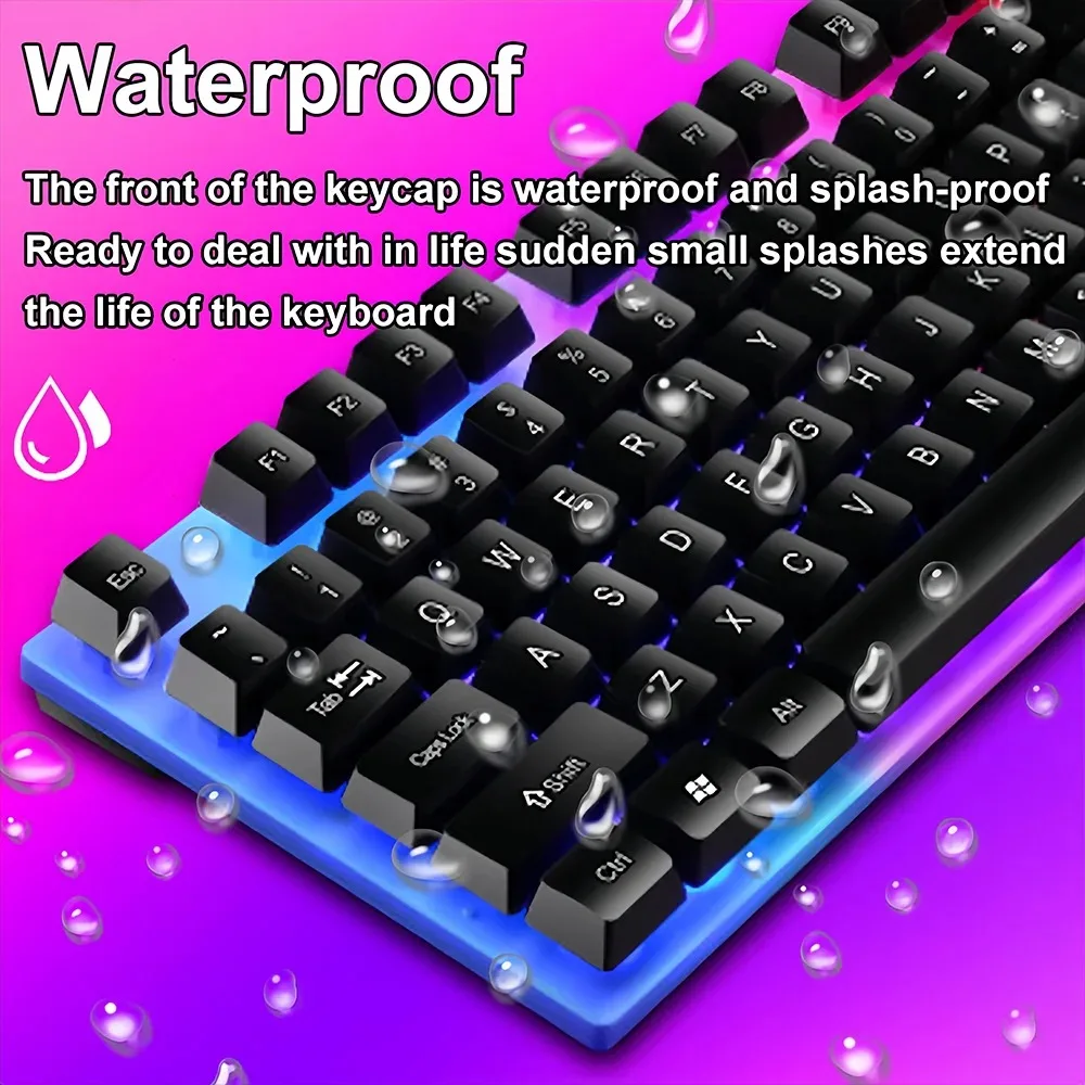 Verdrahtete Tastatur Und Maus Set USB Leuchtende Mechanische Tastatur – Bild 3